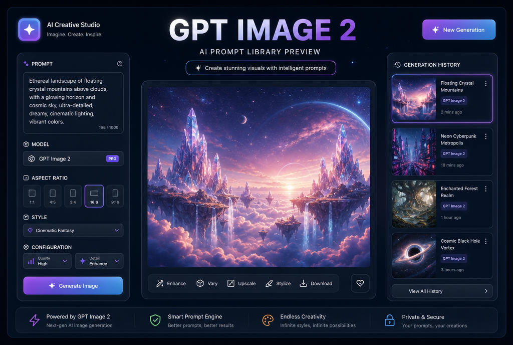 GPT Image 2 AI editor interface prompt preview
